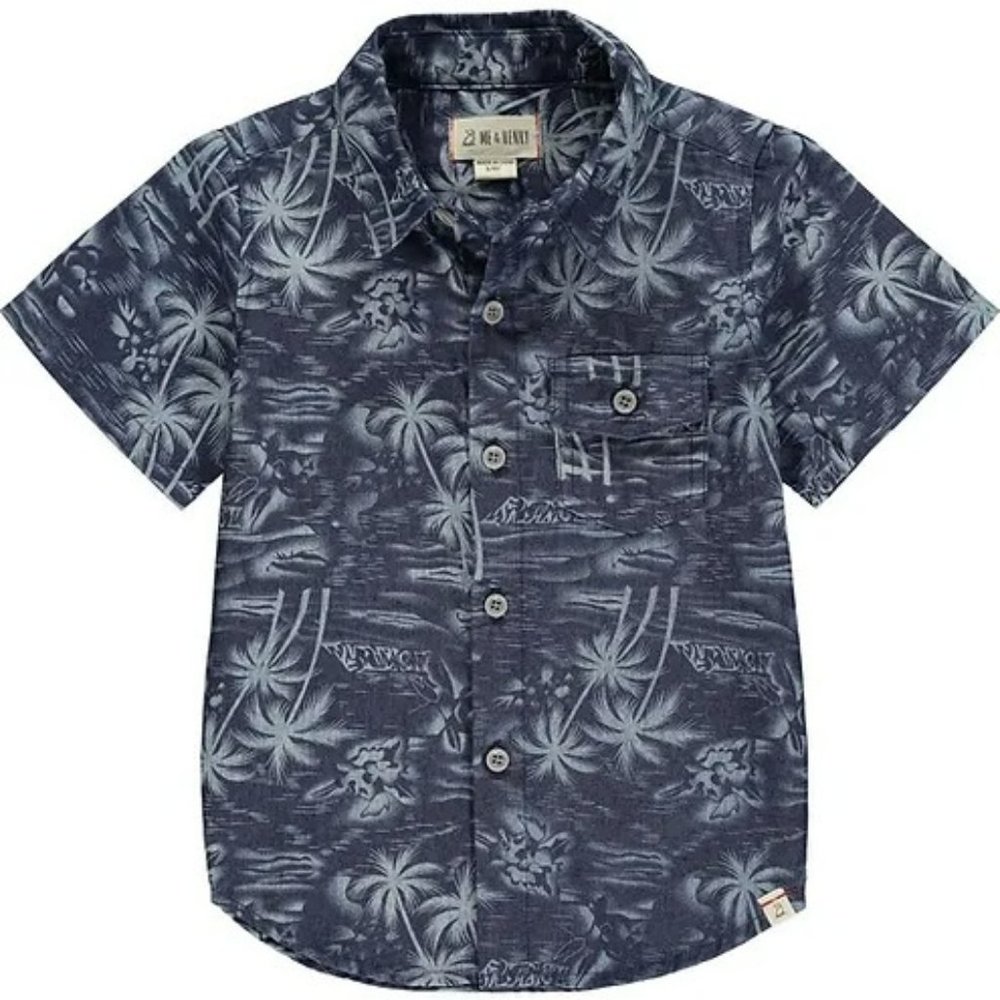 Me & Henry blue Hawaiian shirt